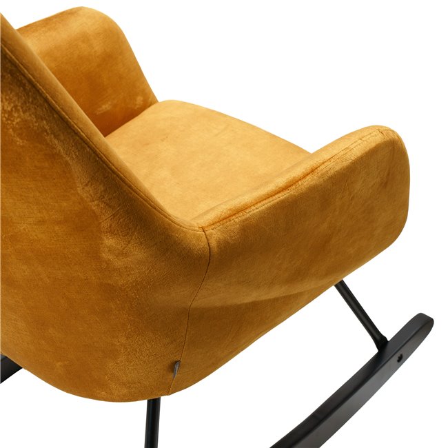 Rocking chair Amberg, mustard,105x63x53cm, sēdv. H46cm
