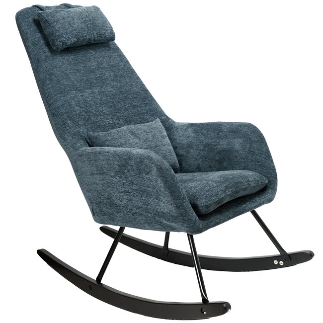 Rocking chair Amberg, dark blue 18,105x63x53cm, seat high 46cm