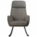 Rocking chair Amelia, grey, 107x95x66cm, seat high 48cm