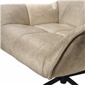 Armchair Oberwald with ottoman, beige,  98x42x73cm