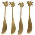 Knife set 4 Palm, brass, 14x2.5x0.25cm