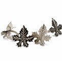 Napkin ring set 4 Fig leaf, brass, 6.25x5x4cm