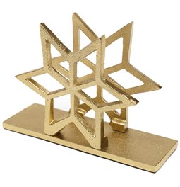 Napkin holder Star, aluminium, golden, 10x15.2x5cm
