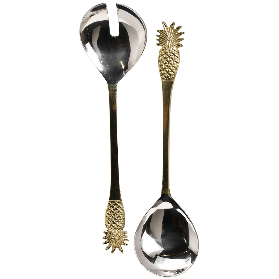 Salad server set 2 Pineapple, brass, 26x6.3x2.5cm