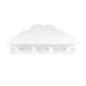 Настенная вешалка Cloud x4, белая, H22x48x12cm