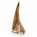 Decor Sail boat, wooden/aluminium, 18x5.5xH35cm