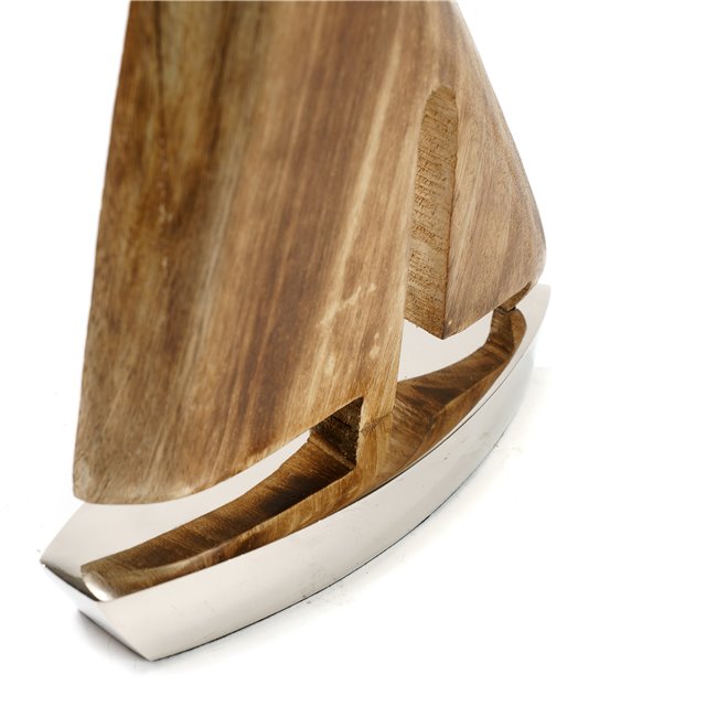 Decor Sail boat, wooden/aluminium, 18x5.5xH35cm