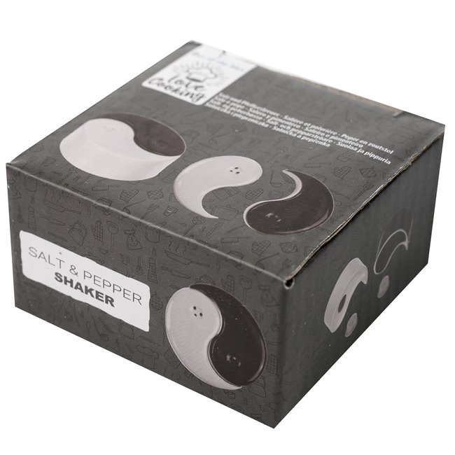 Salt and pepper shaker Ying Yang, 6x6x7cm