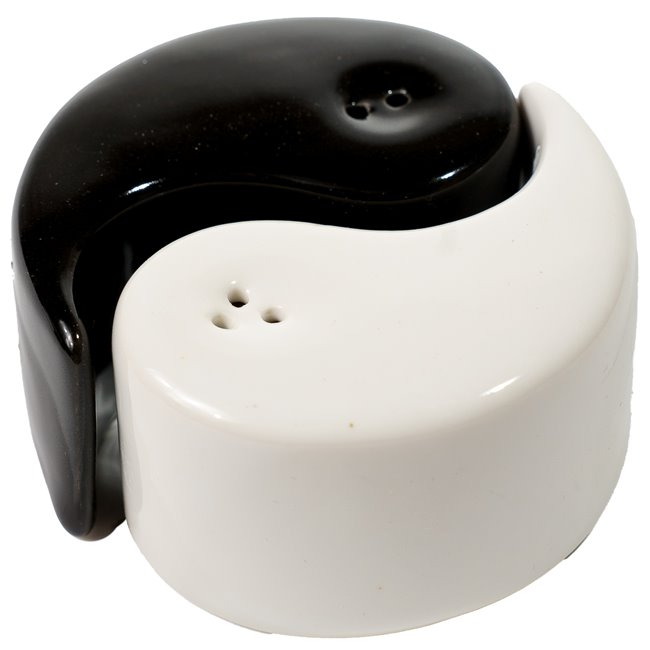 Salt and pepper shaker Ying Yang, 6x6x7cm