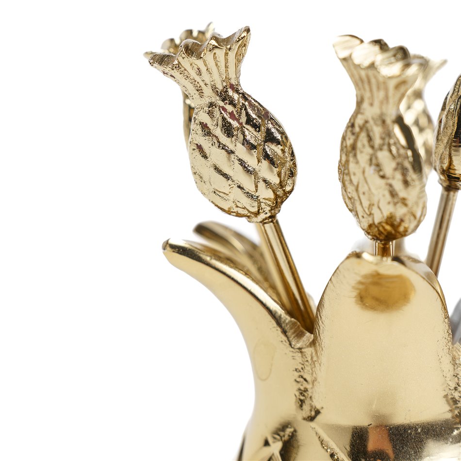 Picks set 6 Pineapple, H12.7 D5.7cm