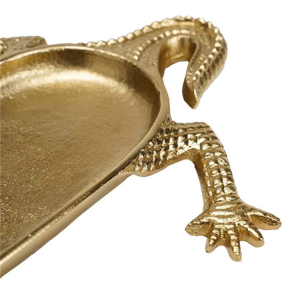 Kandik Crocodile, alumiinium, kuld värvi, 3.8x40.6x25.4cm
