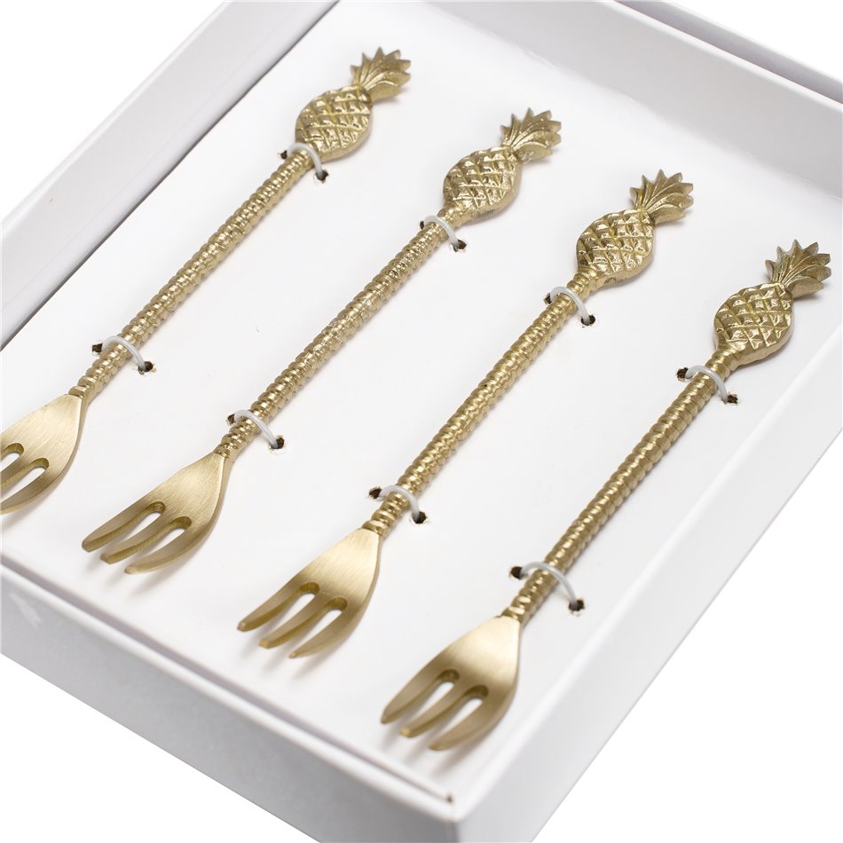Kahvlikomplekt  x4 Pineapple, 14x1.9x0.63cm