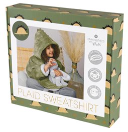 Plaid Sweat Caputche Dino, 95x60x1cm