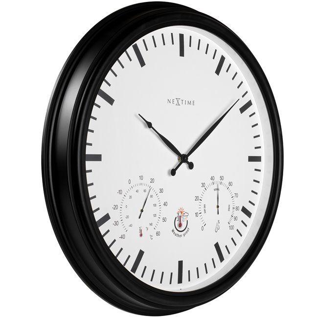 Wall clock/weather station Sunflower, D50cm