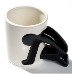 Kruus valge/must, keraamika, 10x8x9cm, 300ml