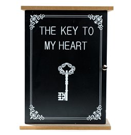 Võtmekarp, puidust, must/nat, 27X20X7cm