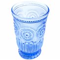 tumbler glass Santolea with sun flower, 8x13cm, 350ml