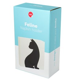 Salvrätikuhoidja Feline, must, metallist, H20x12.3x6cm