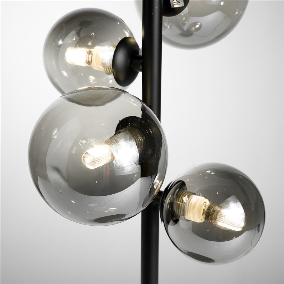 Table lamp Rade smoky/black, 24x19xH48cm,G9LEDx4, 5W(MAX)