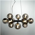Ceiling lamp Radom smoky, 52x48xH40-135cm, G9x12,MAX5W