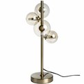 Table lamp Rade cognac/brass, 24x19xH48cm,G9LEDx4, 5W(MAX)