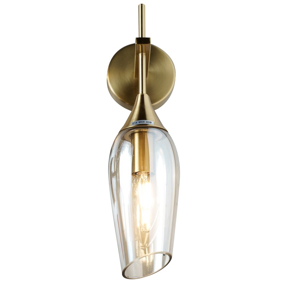 Wall lamp Bella cognac, D11xH33cm, E27x1, max 20W