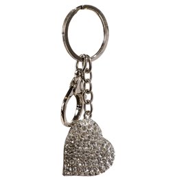 Võtmehoidja Crystal heart, hõbedane, D3.5cm