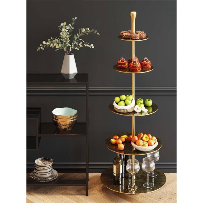 Sweets serving stand Lovely, brass, H162 D60cm