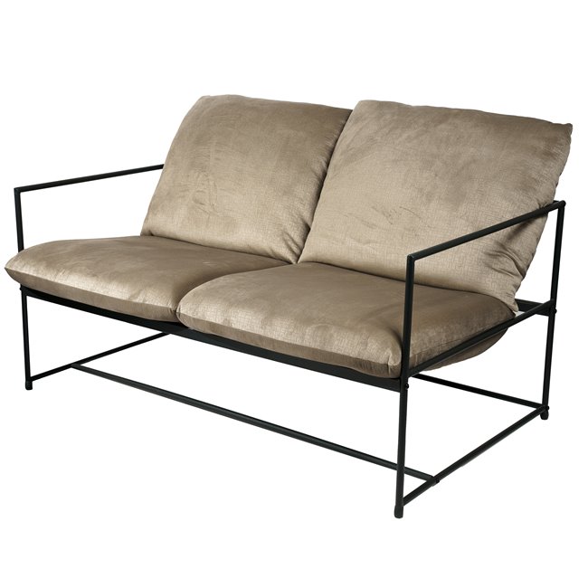 Armchair Oltenita 2 seat, grey, H80x130x75