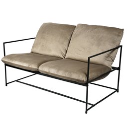 Armchair Oltenita 2 seat, grey, H80x130x75