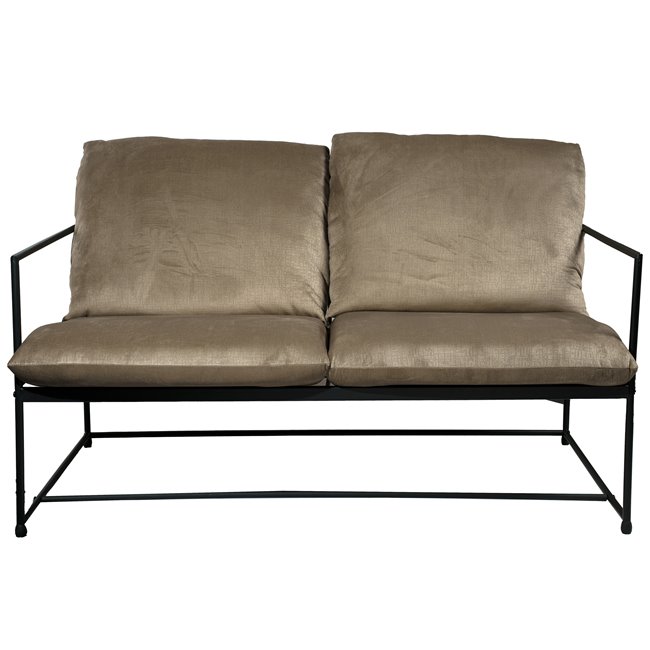 Armchair Oltenita 2 seat, grey, H80x130x75