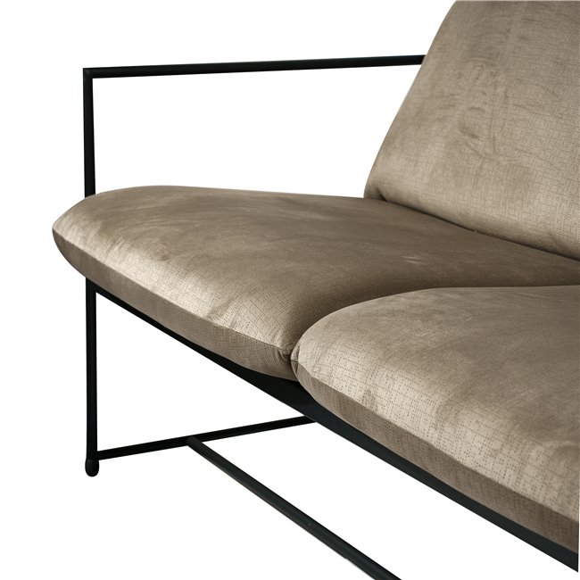 Armchair Oltenita 2 seat, grey, H80x130x75