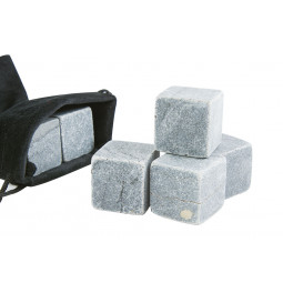 Cooling stones Whiskey,set of 6, in velvet pouch, 2.5cm