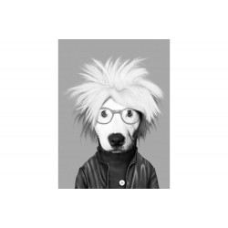 Pilt Dog with cardigan, 60x80cm