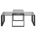Кофейный столик x2 Akatri, черный, cтекло, H45x115x69cm