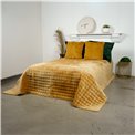 Bed cover Jakobine, gold, velvet, 160x220cm
