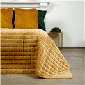 Bed cover Jakobine, gold, velvet, 160x220cm