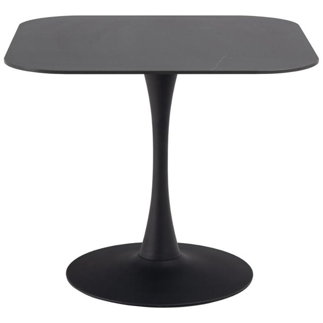 Dining table Amalta, black ceramic, 75x90x90cm