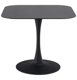 Dining table Amalta, black ceramic, 75x90x90cm