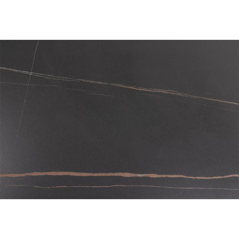 Dining table Amalta, black ceramic, 75x90x90cm