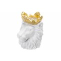 Plant pot White Lion, golden, H39.5x30.5x28.5cm
