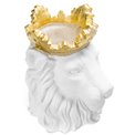 Plant pot White Lion, golden, H39.5x30.5x28.5cm