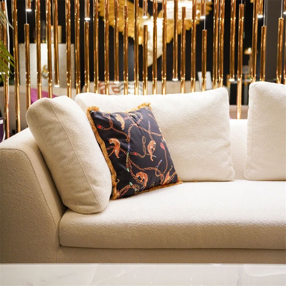 Decorative pillow Tiger Chain Black, 45x45cm