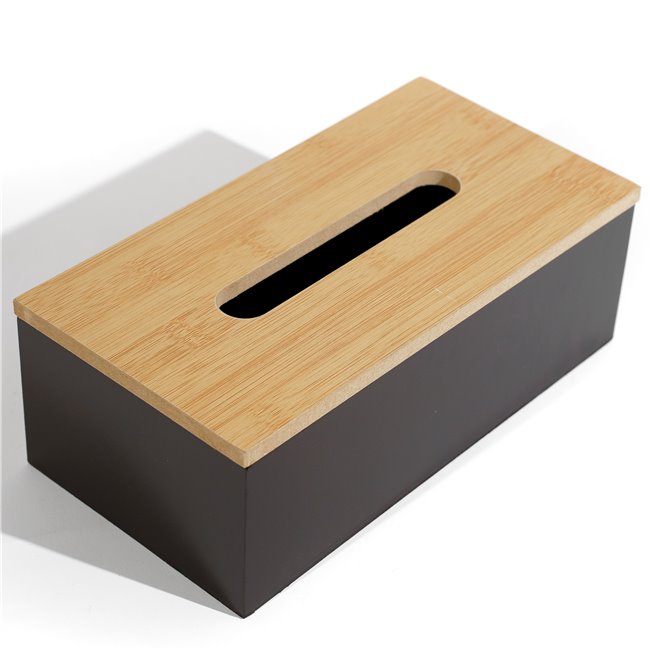 Tissue box Modern, charcoal, 25x13x9cm