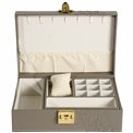 Jewellery box Hannja laser, beige PU, H9x27x18cm