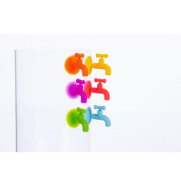 Цветные маркеры для стакан Tap, набор из 6, силикон, 2.5x1cm