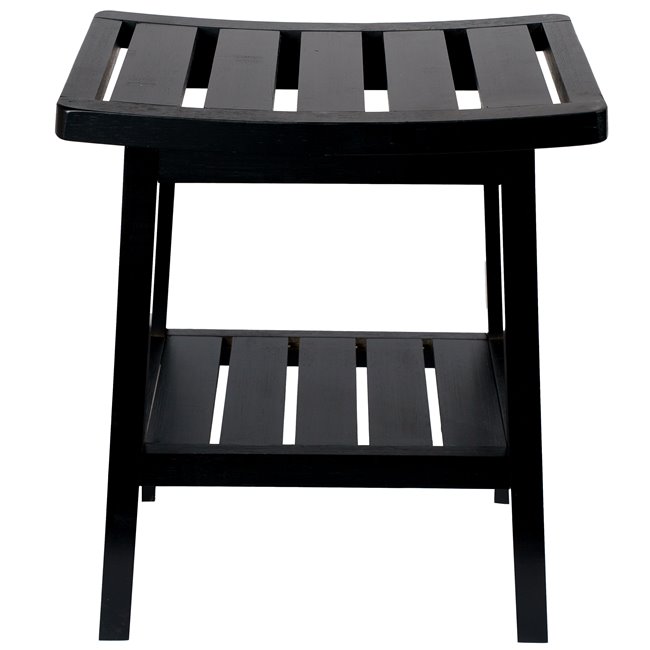 BAMBOO BENCH, black, H46x39,5x25cm