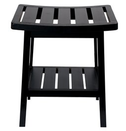 BAMBOO BENCH, black, H46x39,5x25cm