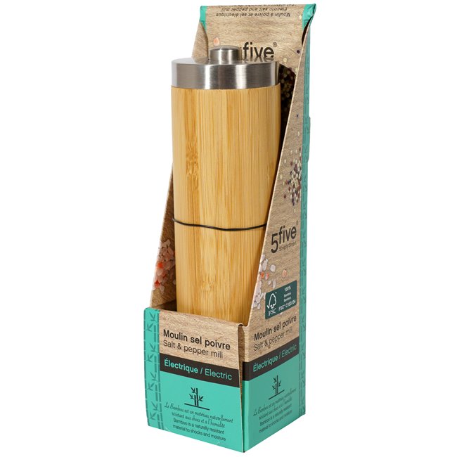 Mill electric, bamboo, H20.5 D5.8cm