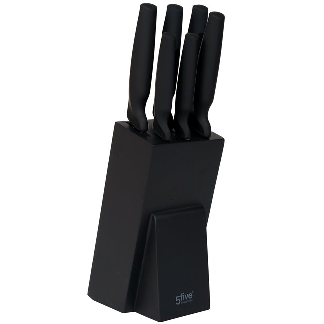 Knives set 6 Caractere, black, 34x10.1x12.5cm